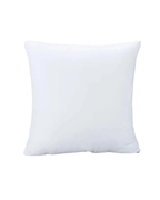 Cotton bounce back pillow in white, soft and durable cushion for home decor and comfort.