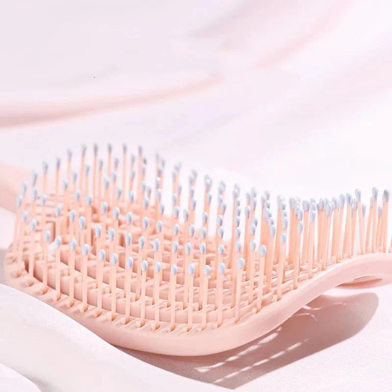 Detangling hair brush with hollow vent design for smooth, healthy hair and scalp massage