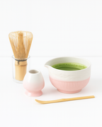 Matcha Moment Set - Ästhetisches Set mit Bambusbesen, Keramikschale