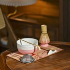 Matcha Moment Set - Ästhetisches Set mit Bambusbesen, Keramikschale