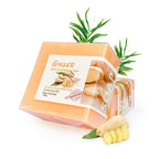 Ginger essential oil soap bar for moisturizing and repairing skin, featuring fresh ginger root, deep cleansing, handmade.
