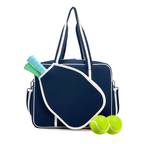 Waterproof Padel Racket Bag with external sleeve, featuring paddle and tennis balls in a stylish design.